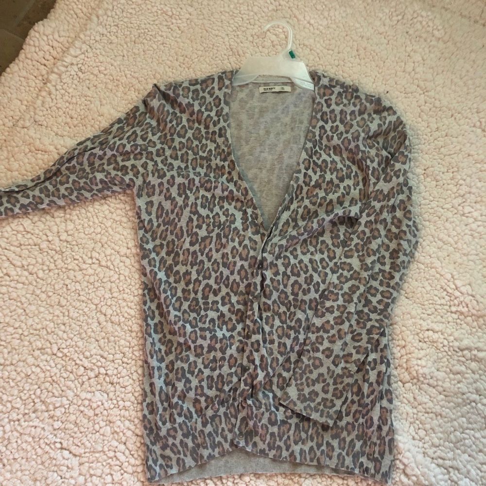 Old Navy cheetah cardigan
